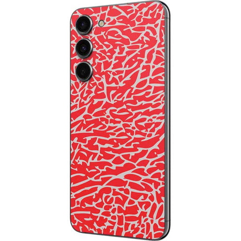 Elephant Print Red Galaxy S23 Plus Skin