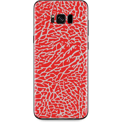 Elephant Print Red Galaxy S8 Plus Skin