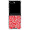 Elephant Print Red Galaxy Z Flip5 5G Clear Case
