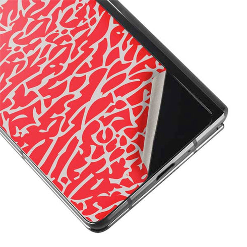 Elephant Print Red Galaxy Z Fold2 5G Skin