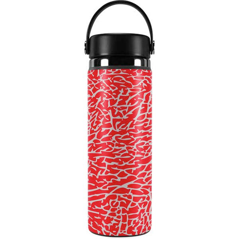 Elephant Print Red Hydro Flask 20oz Wide Mouth Skin