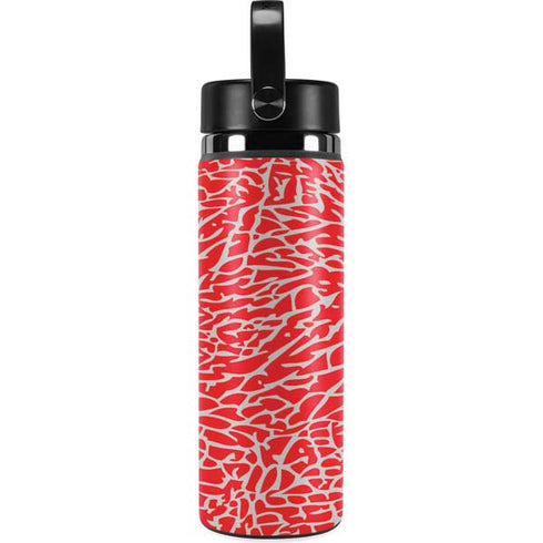 Elephant Print Red Hydro Flask 20oz Wide Mouth Skin