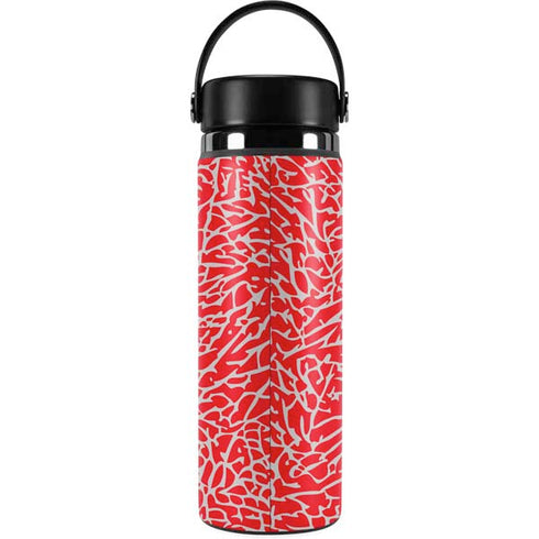 Elephant Print Red Hydro Flask 20oz Wide Mouth Skin
