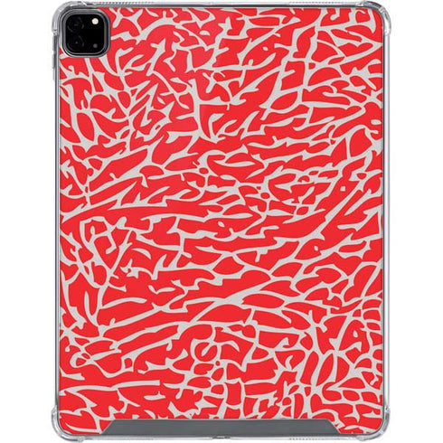 Elephant Print Red iPad Pro 12.9in (2020) Clear Case