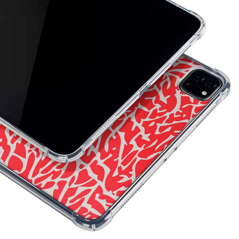 Elephant Print Red iPad Pro 12.9in (2020) Clear Case