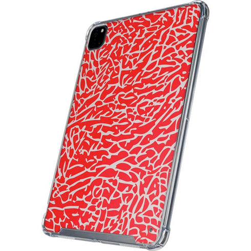 Elephant Print Red iPad Pro 12.9in (2020) Clear Case