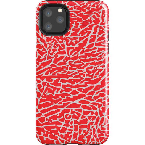 Elephant Print Red iPhone 11 Pro Max Impact Case