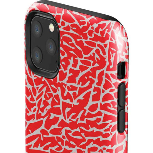 Elephant Print Red iPhone 11 Pro Max Impact Case