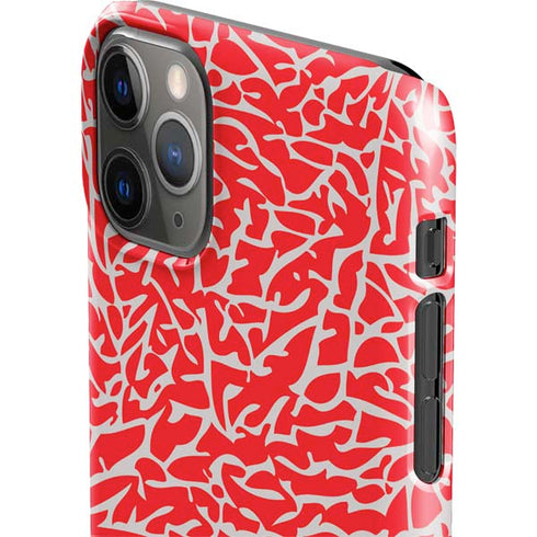 Elephant Print Red iPhone 11 Pro Max Lite Case