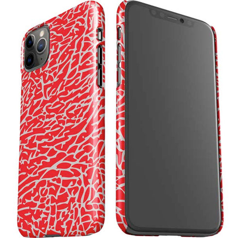 Elephant Print Red iPhone 11 Pro Max Lite Case