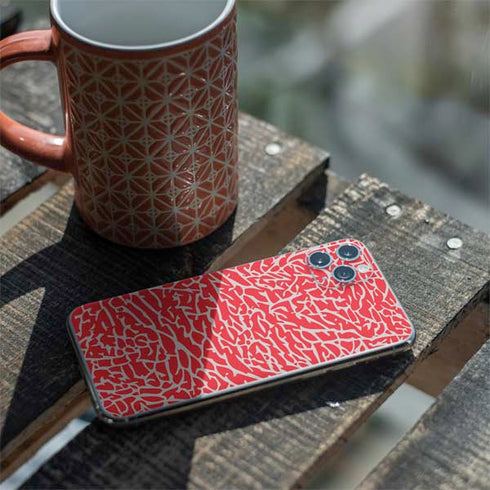 Elephant Print Red iPhone 11 Pro Max Skin