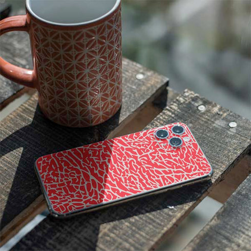 Elephant Print Red iPhone 11 Pro Skin