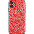 Elephant Print Red iPhone 11 Skin