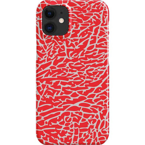 Elephant Print Red iPhone 12 Mini Lite Case