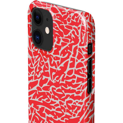Elephant Print Red iPhone 12 Mini Lite Case