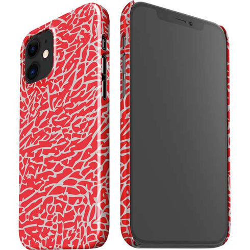Elephant Print Red iPhone 12 Mini Lite Case