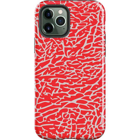 Elephant Print Red iPhone 12 Pro Max Impact Case
