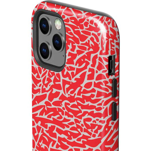 Elephant Print Red iPhone 12 Pro Max Impact Case