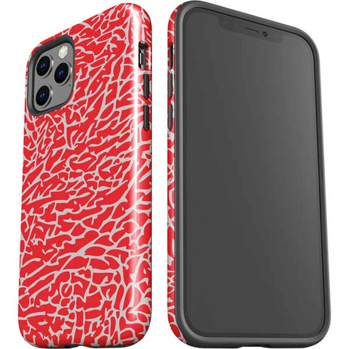 Elephant Print Red iPhone 12 Pro Max Impact Case