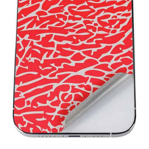 Elephant Print Red iPhone 12 Pro Skin