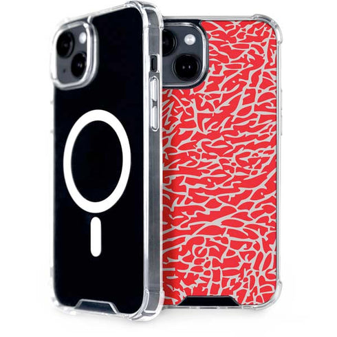 Elephant Print Red iPhone 13 MagSafe Case