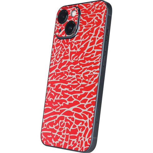 Elephant Print Red iPhone 13 Mini Skin