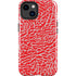 Elephant Print Red iPhone 15 Plus Impact Case