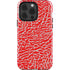 Elephant Print Red iPhone 15 Pro Impact Case