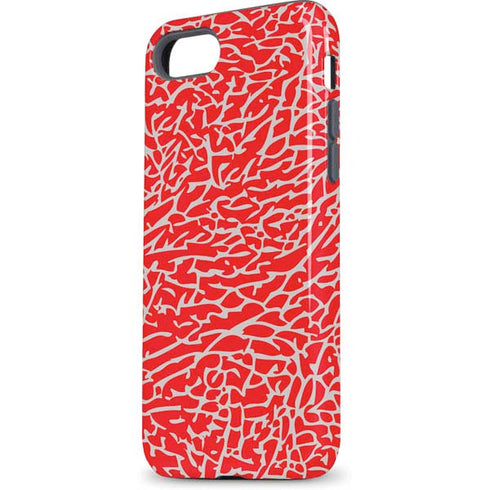 Elephant Print Red iPhone 7 Pro Case