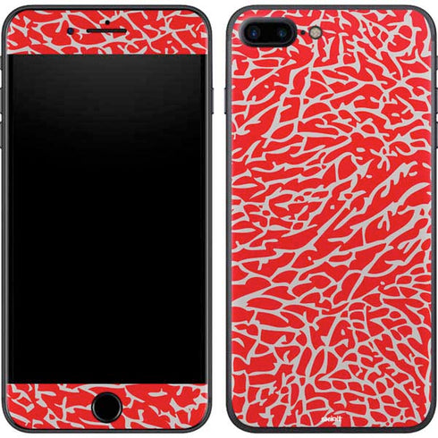 Elephant Print Red iPhone 8 Plus Skin