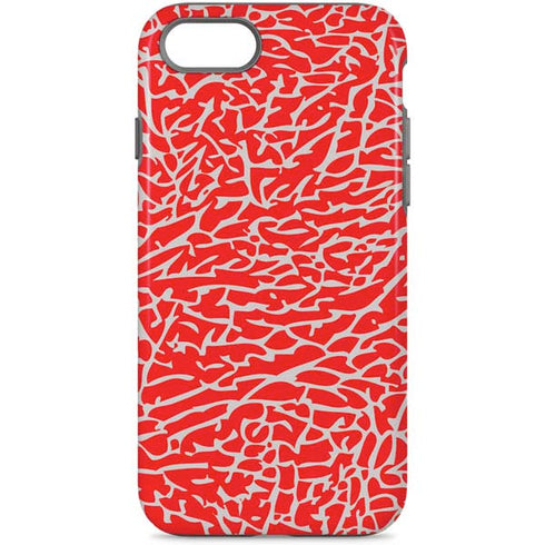Elephant Print Red iPhone 8 Pro Case