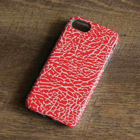 Elephant Print Red iPhone 8 Pro Case