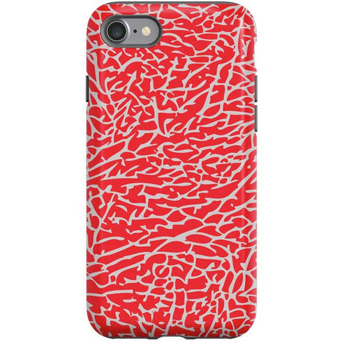 Elephant Print Red iPhone SE (2nd & 3rd Gen) Pro Case