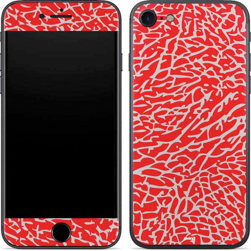 Elephant Print Red iPhone SE (2nd & 3rd Gen) Skin