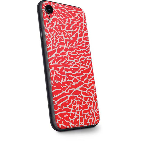 Elephant Print Red iPhone XR Skin
