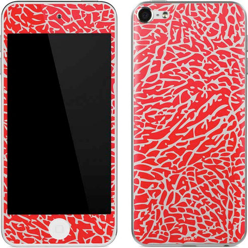 Elephant Print Red Apple iPod Skin