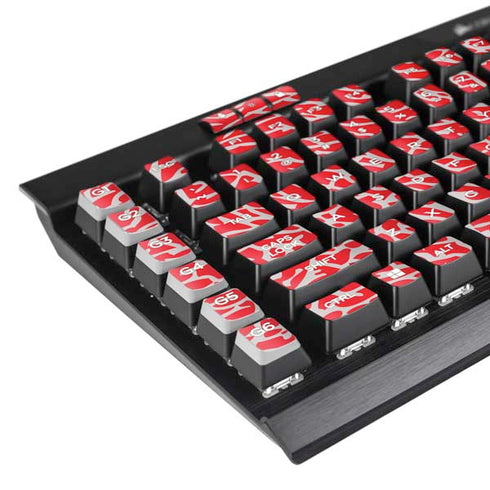 Elephant Print Red K95 RGB PLATINUM Mechanical Gaming Keyboard Skin