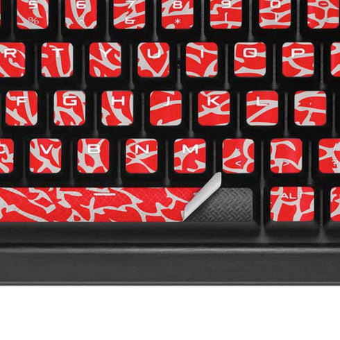 Elephant Print Red K95 RGB PLATINUM Mechanical Gaming Keyboard Skin