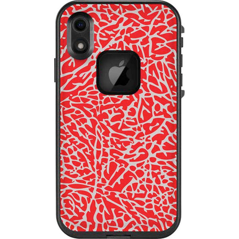 Elephant Print Red LifeProof Fre iPhone Skin