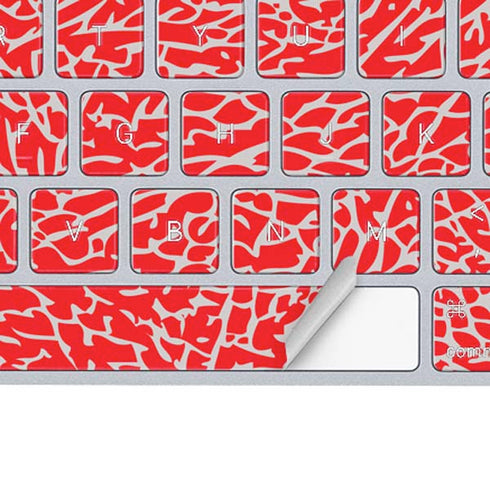 Elephant Print Red Magic Keyboard Skin