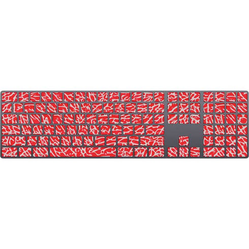 Elephant Print Red Magic Keyboard with Numeric Keypad Skin