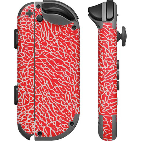 Elephant Print Red Nintendo Joy-Con (L/R) Controller Skin