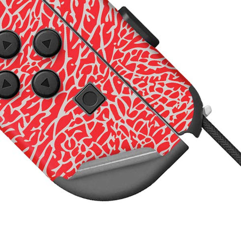 Elephant Print Red Nintendo Joy-Con (L/R) Controller Skin