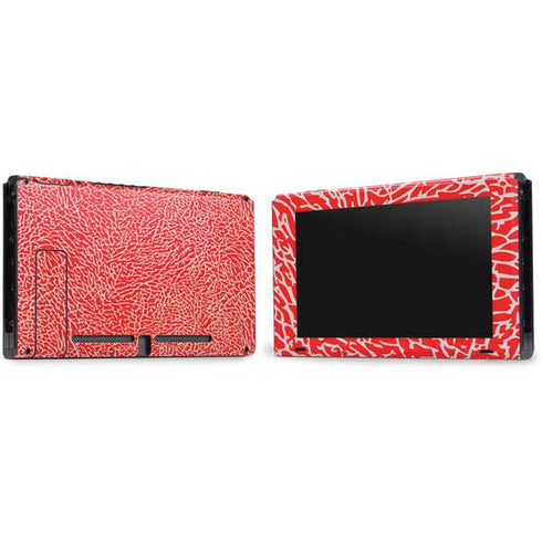 Elephant Print Red Nintendo Switch Bundle Skin