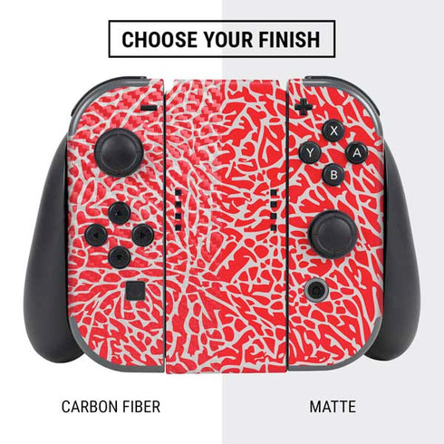 Elephant Print Red Nintendo Switch Bundle Skin