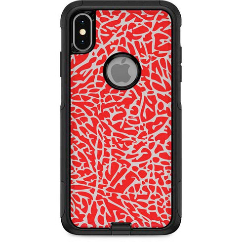 Elephant Print Red Otterbox Commuter iPhone Skin