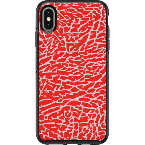 Elephant Print Red Otterbox Symmetry iPhone Skin