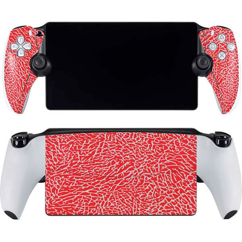 Elephant Print Red PlayStation Portal Remote Player Skin