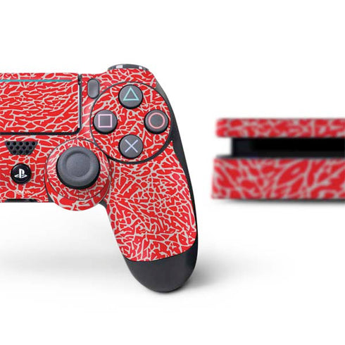 Elephant Print Red PS4 Slim Bundle Skin