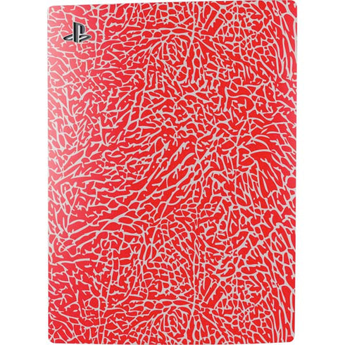 Elephant Print Red PS5 Console Skin